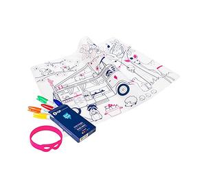 SUPER PETIT - Set da colorare - Dream Van - 5 feltri e bracciale forniti - Facile da pulire - riutilizzabile - antibatterico - da 3 anni