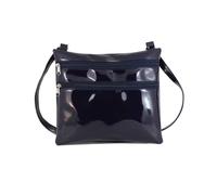 Super Piatto Tracolla Borsa a Similpelle Verniciata Taglia Media Donna Ragazze