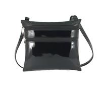 Super Piatto Tracolla Borsa a Similpelle Verniciata Taglia Media Donna Ragazze
