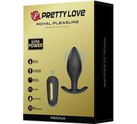 Super Potente plug anale Regina 12 X vibrazioni nero telecomando USB IPX7 memory