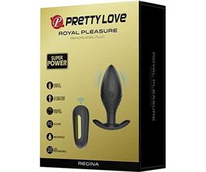 Super Potente plug anale Regina 12 X vibrazioni nero telecomando USB IPX7 memory