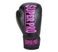 Super Pro Champ, Guantoni da Boxe Unisex-Adulti, Nero/Rosa, 226 g
