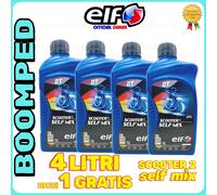 SUPER PROMO 4 litri OLIO MISCELA ELF SCOOTER SELF MIX 2T 100% MINERALE 04ET04