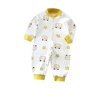 Super Ragazzi Primavera Estate Nuovo Manica Lunga Vestiti Del Bambino Vestiti Primavera Bambino Pigiama Senza Osso Cucire Cotone Miscela Body Bambino Pigiama Natale, f, 3-6 mesi
