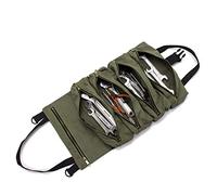 Super Roll Tool Roll, borsa multiuso per attrezzi, borsa arrotolabile per chiavi, borsa per attrezzi in tela cerata, secchio
