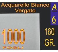 MEGA OFFERTA 400F CARTA VERGATA ACQUARELLO BIANCO X STAMPANTI LASER- INKJET A6