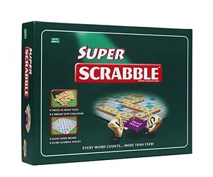 Super Scrabble: twice as many tiles and a giant-sized board , Classic Games , For 2-4 Players , Ages 10+