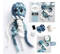 Super Simple Finger Knitting Kit Jiggle the Jellyfish: Everything You Need Is Included: Chunky Yarn, Fiberfill, Instruction Booklet: Everything You ... and Collectible Sticker; Beginner Friendly!