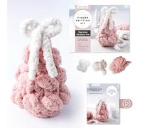 Super Simple Finger Knitting Kit Sugarplum Christmas Tree: Everything You Need Is Included: Chunky Yarn, Fiberfill, Instruction Booklet: Everything ... and Collectible Sticker; Beginner Friendly!