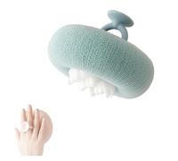 Super Soft Sunflower Suction Cup Bath Ball, 2025 Upgrade 2-in-1 Sunflower Bath Ball, Exfoliating Bath Sponge Cleaning Brush(Blue)