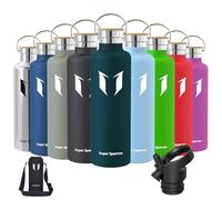 Super Sparrow Borraccia Termica 1L, Bottiglia Termica Senza Perdite - Senza BPA Borracce, per Bambini, Scuola, Sport, Campeggio, Yoga, Palestra, Ciclismo