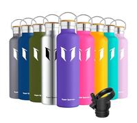 Super Sparrow Borraccia Termica 1L, Bottiglia Termica Senza Perdite - Senza BPA Borracce, per Bambini, Scuola, Sport, Campeggio, Yoga, Palestra, Ciclismo