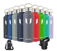Super Sparrow Borraccia Termica 1L, Bottiglia Termica Senza Perdite - Senza BPA Borracce, per Bambini, Scuola, Sport, Campeggio, Yoga, Palestra, Ciclismo
