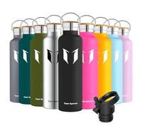 Super Sparrow Borraccia Termica 1L, Bottiglia Termica Senza Perdite - Senza BPA Borracce, per Bambini, Scuola, Sport, Campeggio, Yoga, Palestra, Ciclismo