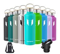 Super Sparrow Borraccia Termica 1L, Bottiglia Termica Senza Perdite - Senza BPA Borracce, per Bambini, Scuola, Sport, Campeggio, Yoga, Palestra, Ciclismo