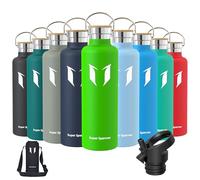 Super Sparrow Borraccia Termica 1L, Bottiglia Termica Senza Perdite - Senza BPA Borracce, per Bambini, Scuola, Sport, Campeggio, Yoga, Palestra, Ciclismo