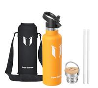 Super Sparrow Doppia Parete in Acciaio Inox Coibentato Bottiglia di Acqua -750ml - Isolante Della Borraccia - Perfetto Thermos - Privo di BPA, BPS, Ftalati