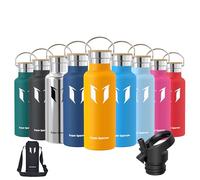 Super Sparrow Doppia Parete in Acciaio Inox Coibentato Bottiglia di Acqua - 500ml - Isolante Della Borraccia - Perfetto Thermos - Privo di BPA, BPS, Ftalati