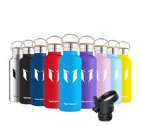 Super Sparrow Doppia Parete in Acciaio Inox Coibentato Bottiglia di Acqua - 500ml - Isolante Della Borraccia - Perfetto Borraccia Termica - Privo di BPA, BPS, Ftalati