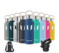 Super Sparrow Doppia Parete in Acciaio Inox Coibentato Bottiglia di Acqua - 500ml - Isolante Della Borraccia - Perfetto Thermos - Privo di BPA, BPS, Ftalati