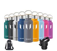 Super Sparrow Doppia Parete in Acciaio Inox Coibentato Bottiglia di Acqua - 500ml - Isolante Della Borraccia - Perfetto Thermos - Privo di BPA, BPS, Ftalati