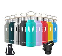 Super Sparrow Doppia Parete in Acciaio Inox Coibentato Bottiglia di Acqua - 500ml - Isolante Della Borraccia - Perfetto Thermos - Privo di BPA, BPS, Ftalati