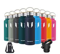 Super Sparrow Doppia Parete in Acciaio Inox Coibentato Bottiglia di Acqua -750ml - Isolante Della Borraccia - Perfetto Thermos - Privo di BPA, BPS, Ftalati