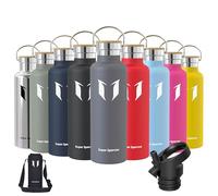 Super Sparrow Doppia Parete in Acciaio Inox Coibentato Bottiglia di Acqua -750ml - Isolante Della Borraccia - Perfetto Thermos - Privo di BPA, BPS, Ftalati