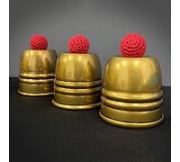 Super tazze e palle (ottone/invecchiato) trucchi magici Chop Cup palla apparendo magia scomparsa primo piano illusioni espedienti mentalismo puntelli