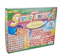 Super Tombola Special con 72 cartelle in plastica Gioco di Società Natalizia da Tavolo Multicolore