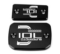 Super Vici Moto CNC Liquido Freno Cilindro Coperchio del serbatoio del freno principale Accessori Compatibile con HUSQ.VARNA 701 Supermoto 2016 2017 2018 2019 2020 2021 (nero-1)