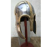 Super Viking Deluxe Catena Posta Casco Riproduzione Medievale Halloween Best
