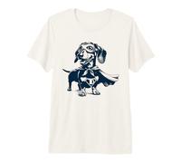 Super Weenie Eroe - Bassotto con Maschera e Mantello Maglietta Premium