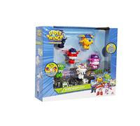 Super Wings 10 Pezzi Transformable Giocattoli Robot con Aeroplano, Jimbo Figurine e Camion Giocattolo, Giocattolo per Bambini Regalo Bambina 3 4 5 Anni