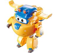 Super Wings Aereo Giocattolo - Super Wings Donnie Transformable Giocattoli Robot Giocattolo, Macchinine Giocattolo per Bambini Regalo Bambina 3 4 5 Anni, Giallo 12cm