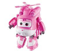 Super Wings Aereo Giocattolo - Transformable Giocattoli Robot Giocattolo, Dizzy Elicottero di Salvataggio, Macchinine Giocattolo per Bambini Regalo Bambina 3 4 5 Anni, Rosa, 12cm