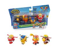 Super Wings EU720040E Transformabot 4 Pack | Build it Jett, Donnie, Scoop e Todd |, 2 in figure