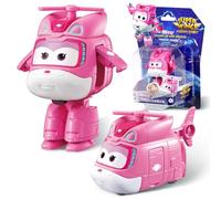 Super Wings Giocattoli Transforming Dizzy, Figura d'azione 2 in 1, Aereo robot giocattolo da 5 cm/2 in, giocattolo Transforming, adatto a bambini e bambine dai 3 anni in su