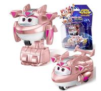 Super Wings Giocattoli Transforming Golden girl, Figura d'azione 2 in 1, Aereo robot giocattolo da 5 cm, giocattolo Transforming, adatto a bambini e bambine dai 3 anni in su