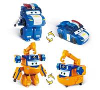 Super Wings Giocattoli trasformabile 2PCS Lucie & Marty, action figure 2 in 1, giocattolo robot-aereo da 12,7 cm, aereo trasformabile per bambini e bambine dai 3 anni in su