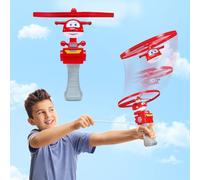Super Wings giochi volanti Jett per bambini, Divertimento all'aperto con il lanciadischi volante, Giocattoli volanti per bambini, ragazzi, ragazze, 3, 4, 5, 6, 7, 8 anni.