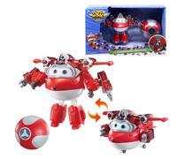 Super Wings Jett con Iron Power Super Ball, 12,7 cm Aereo Giocattolo e Robot Trasformabile, Giocattolo per Bambini 3-8 Anni