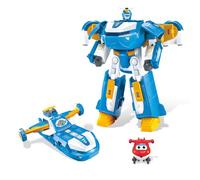 Super Wings Robot trasformabile 3 in 1 Aereo mondiale con effetti luminosi e sonori, robot trasformabile Jett da 2 pollici, giocattolo di ruolo per bambini dai 3 +, regalo per ragazzi e ragazze