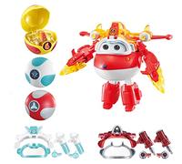 Super Wings S6 5 pollici trasformando Jett & Ball - ferro potere robot deformazione a figure di azione aereo Anime Kid Toys
