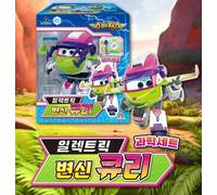 Super Wings Season9 Electric Curie Transformer Robot Plane FigureToy Sound Light
