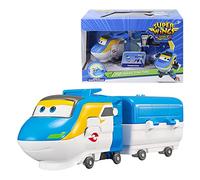 Super Wings Tony Trasformabile da 12 cm | trasformabile da treno a robot in 10 passaggi,Personaggio Treno-Robot 5 Pollici, Giocattolo per Bambini dai 3 Anni