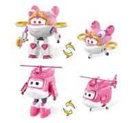 Super Wings transformable toys 2PCS Sara & Dizzy, 2 in 1 figure d'azione, giocattoli robot 12,7 cm di altezza, giocattoli aeronautici trasformabili per bambini e bambine di età superiore ai 3 anni