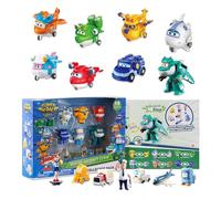 Super Wings Transforming Toys 2", Jouet Avion, Mini Figurines pour Les Enfants de 3 à 12 Ans, Fête d'anniversaire pour Les Garçons et Les Filles (15 Paquets)