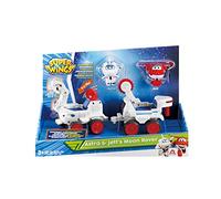 Super Wings Veicoli collegabili Astra & Jett's Moon Rover + 2"Transform-a-bot Astra/Jett, Multicolore, EU720840A