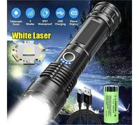 Super XHP120 Potente torcia a LED Torcia ad alta potenza Torcia tattica ricaricabile 18650 Batteria incorporata Lampada da campeggio